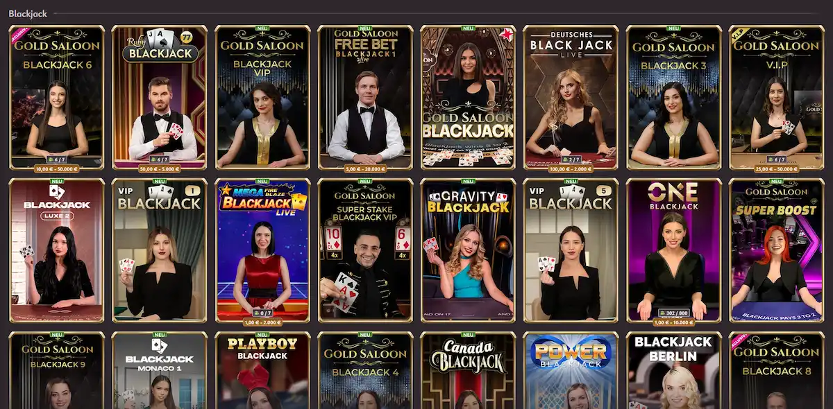 Live-Blackjack-Tisch bei Vicibet